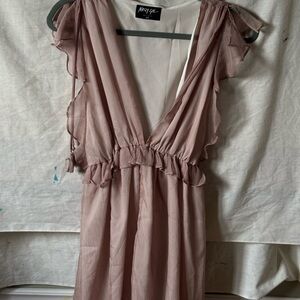 Nasty Gal Mauve Ruffle Dress